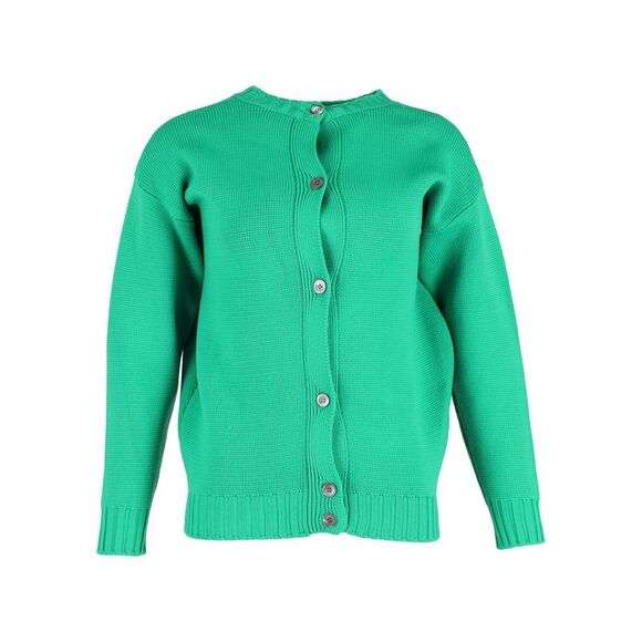 Marni Button-Front Cardigan in Green Viscose - Picture 1 of 3